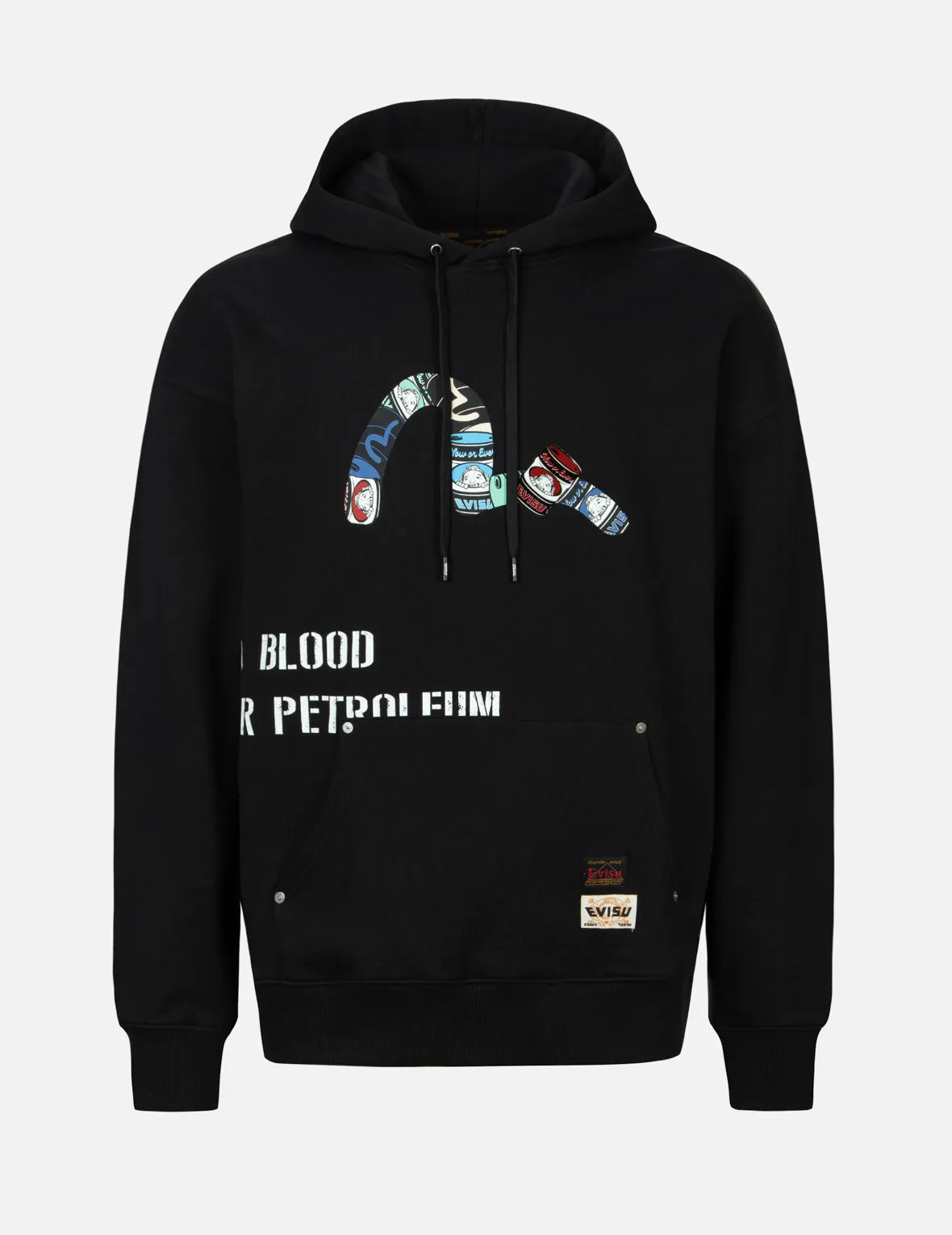 Peeping Godhead Pattern Seagull Print Loose Fit Hoodie