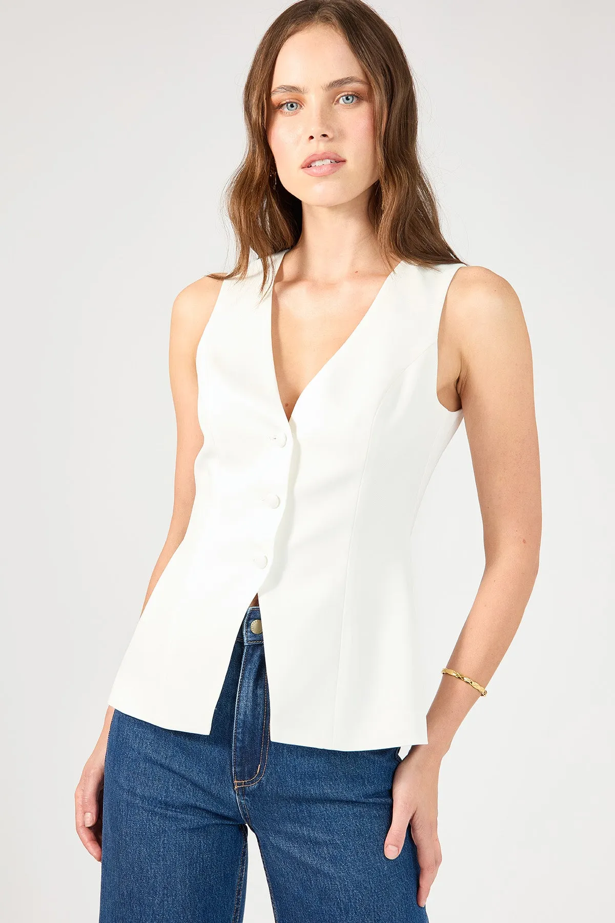 Perfect Stranger Ares Sleeveless Vest White