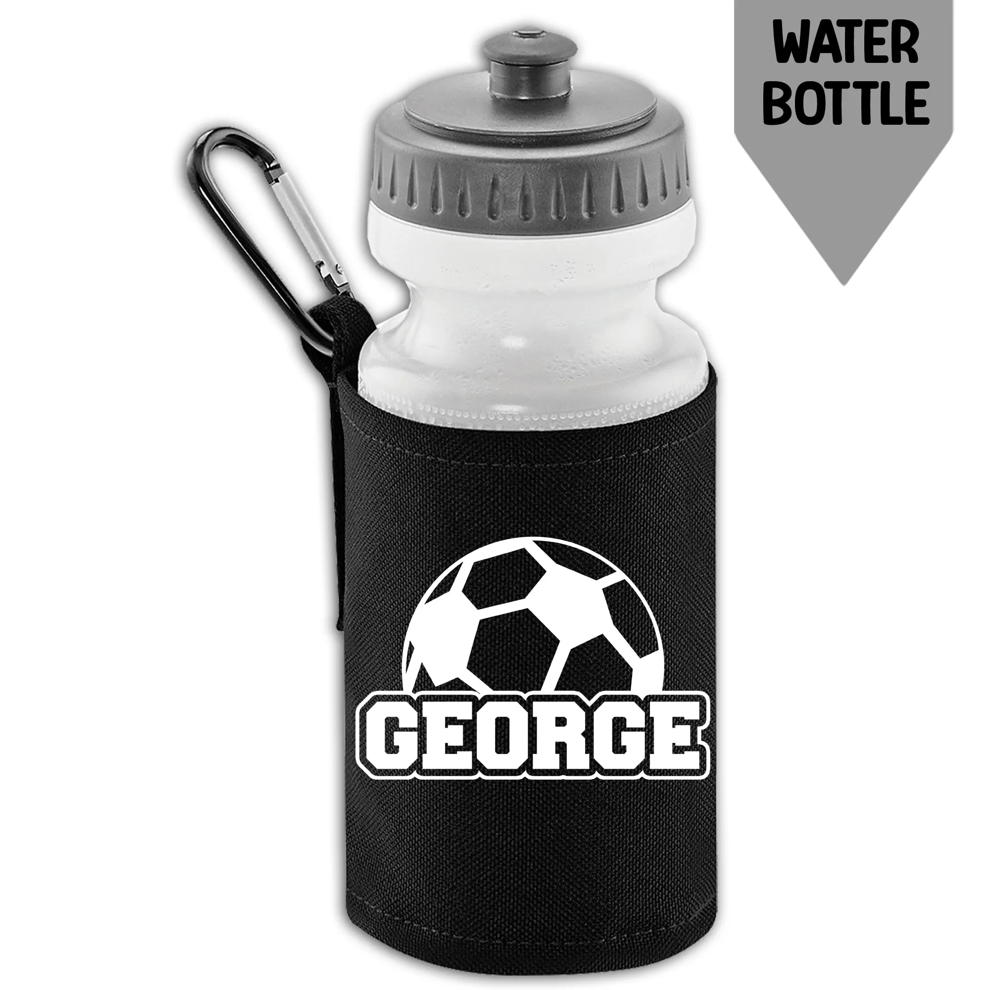 Personalised Backpack Kids School Bag Set Football Name Black Lunch Bag Water Bottle Gym Bag Pencil Case Back To School
