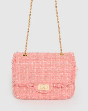 Pink Chelsea Chain Crossbody Bag