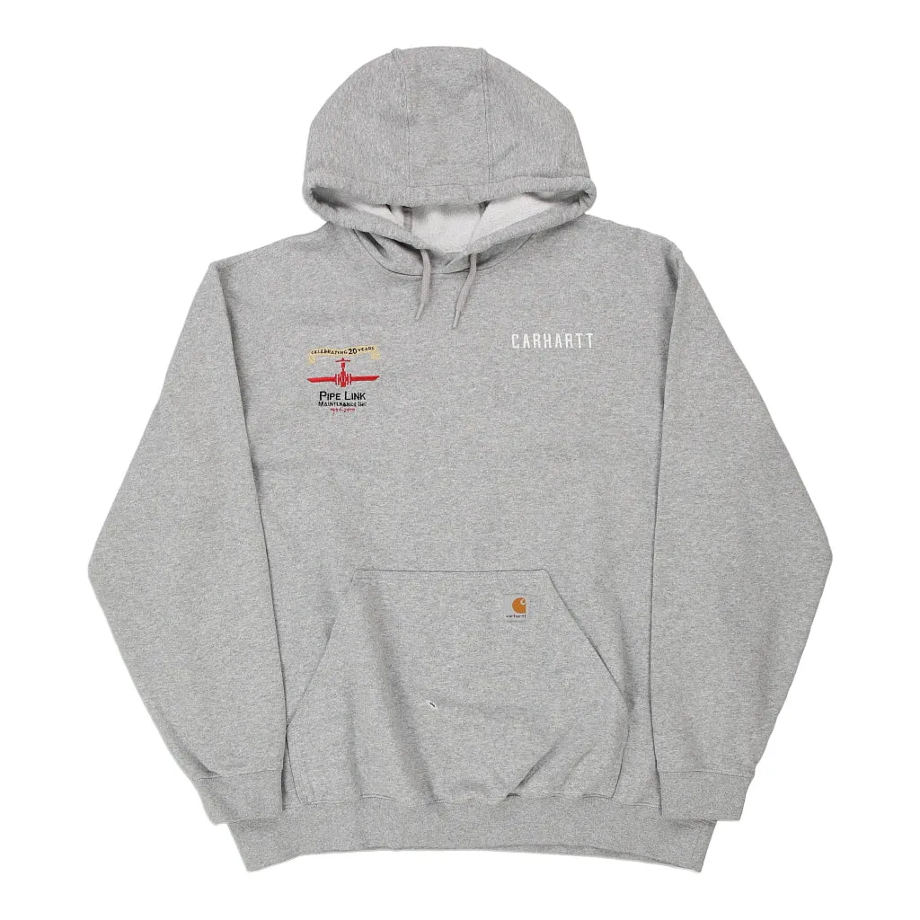 Pipe Link Carhartt Hoodie - XL Grey Cotton Blend
