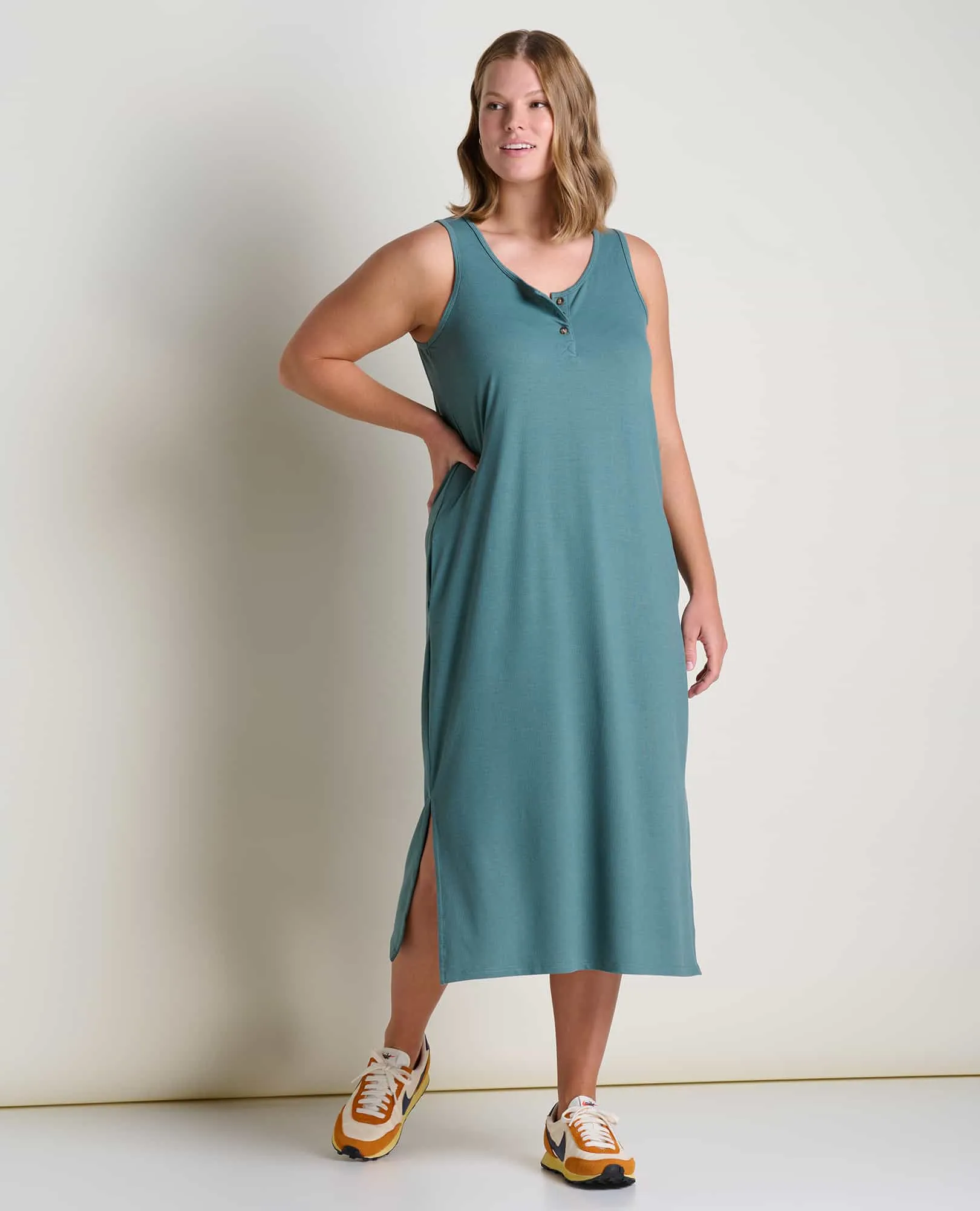 Piru Henley Midi Tank Dress