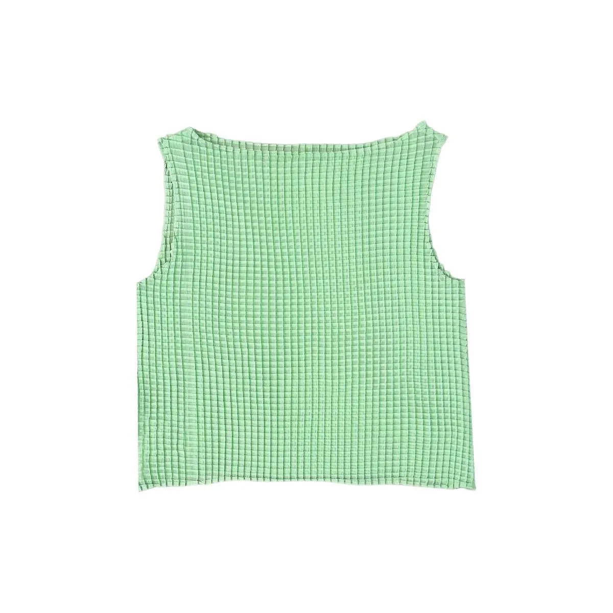 Pleat Tank Singlet - Light Green