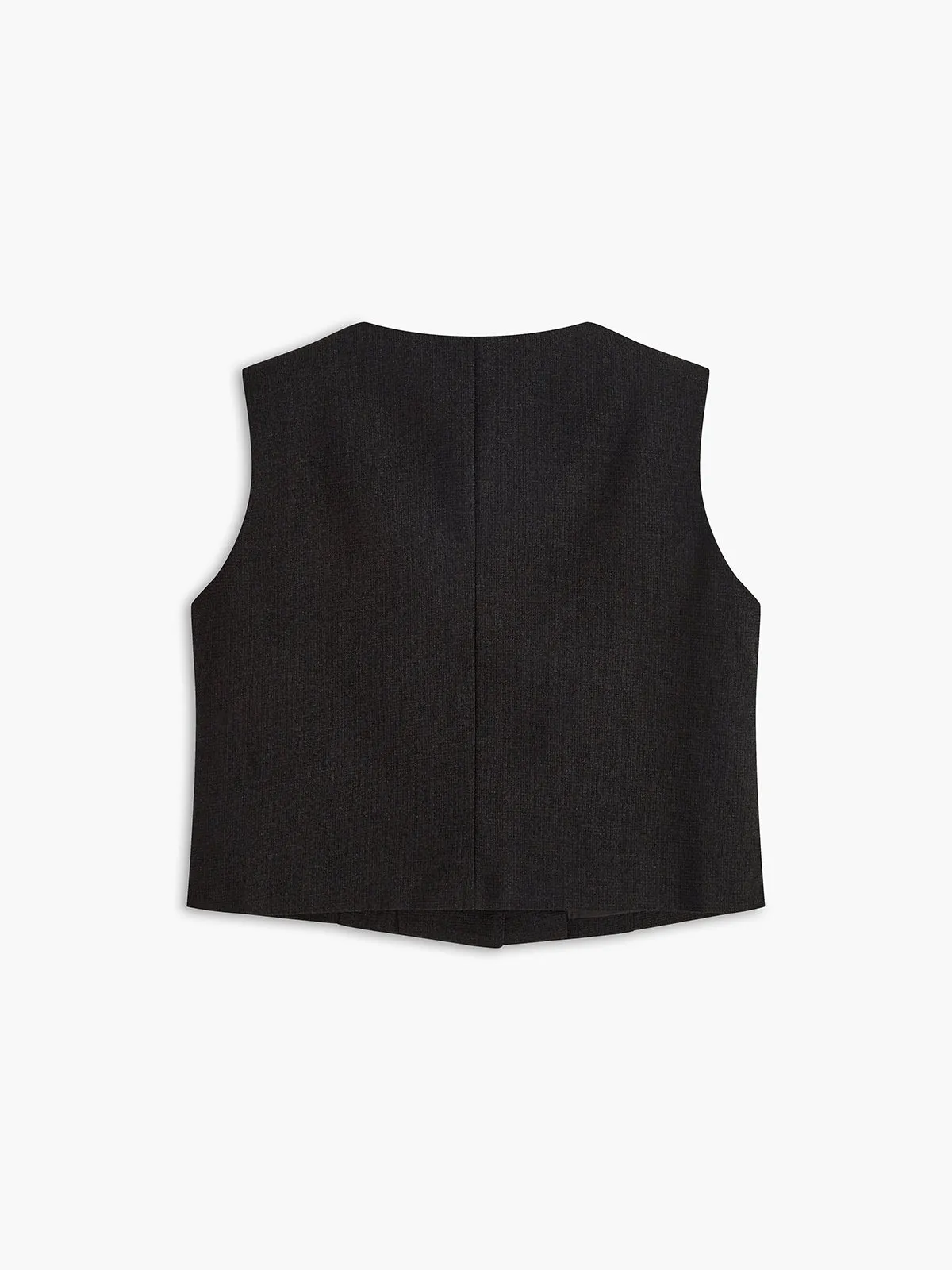 Pockets Golden Button Vest