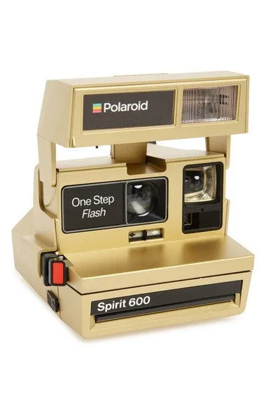 POLAROID 600 GOLDTONE METALLIC INSTANT CAMERA