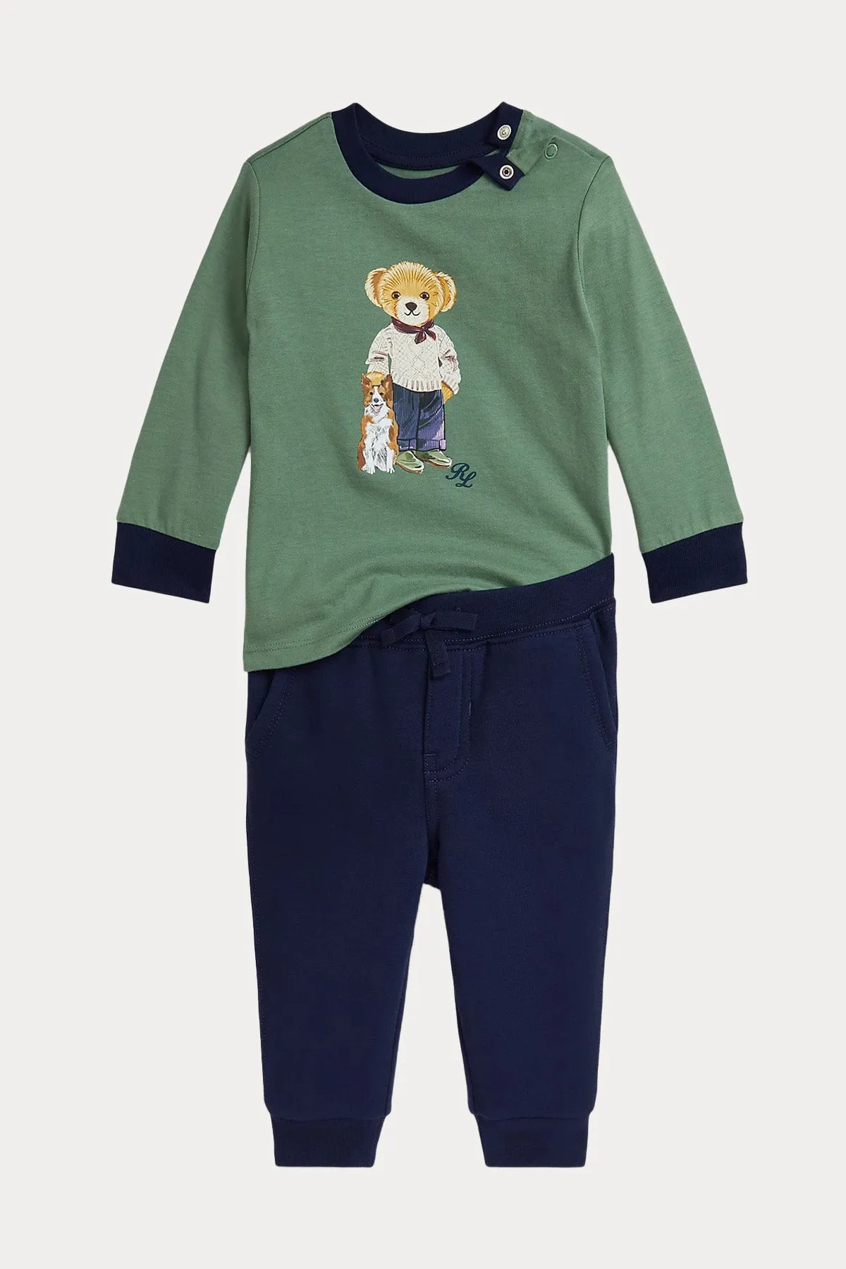 Polo Ralph Lauren Kids 9-12 Aylk Unisex Bebek Polo Bear Eofman Takm