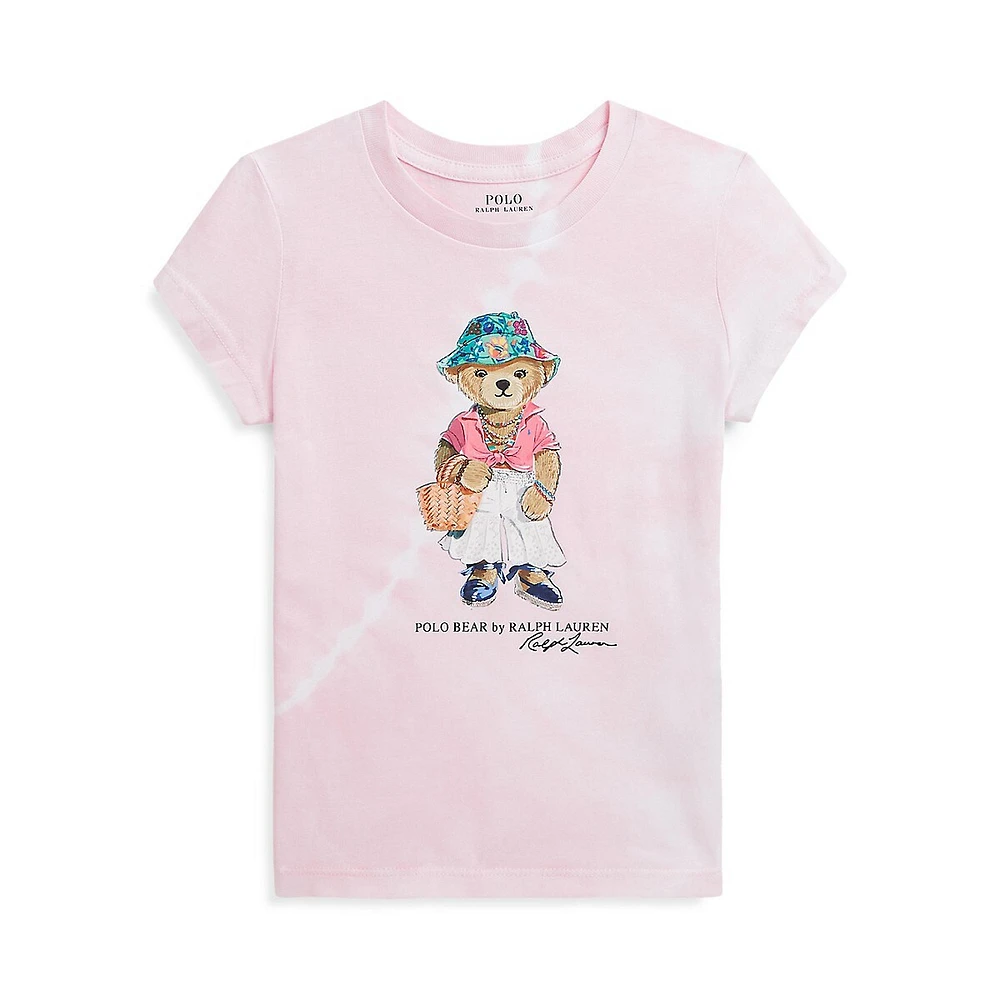 Polo Ralph Lauren Little Girl's Polo Bear Tie-Dye Cotton Jersey T-Shirt