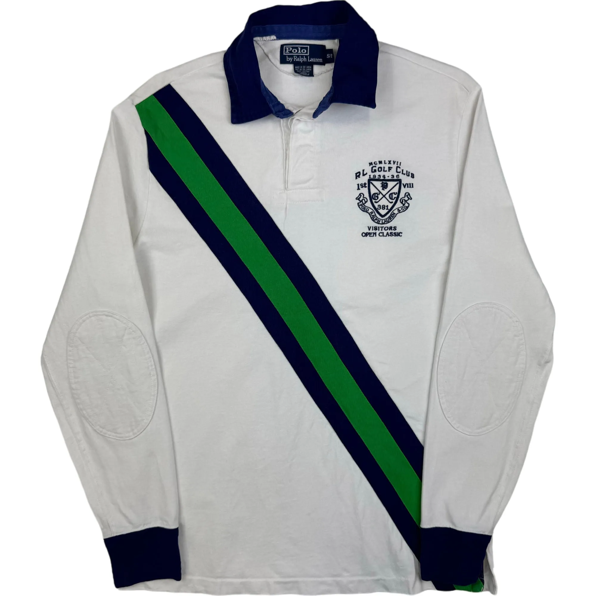 Polo Ralph Lauren RL Golf Club Long Sleeve Rugby Shirt White