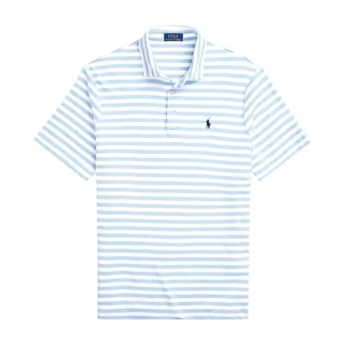 Polo Ralph Lauren Stripe Short Sleeves Polo Shirt | Sky Blue-710934557003 at kular fashion