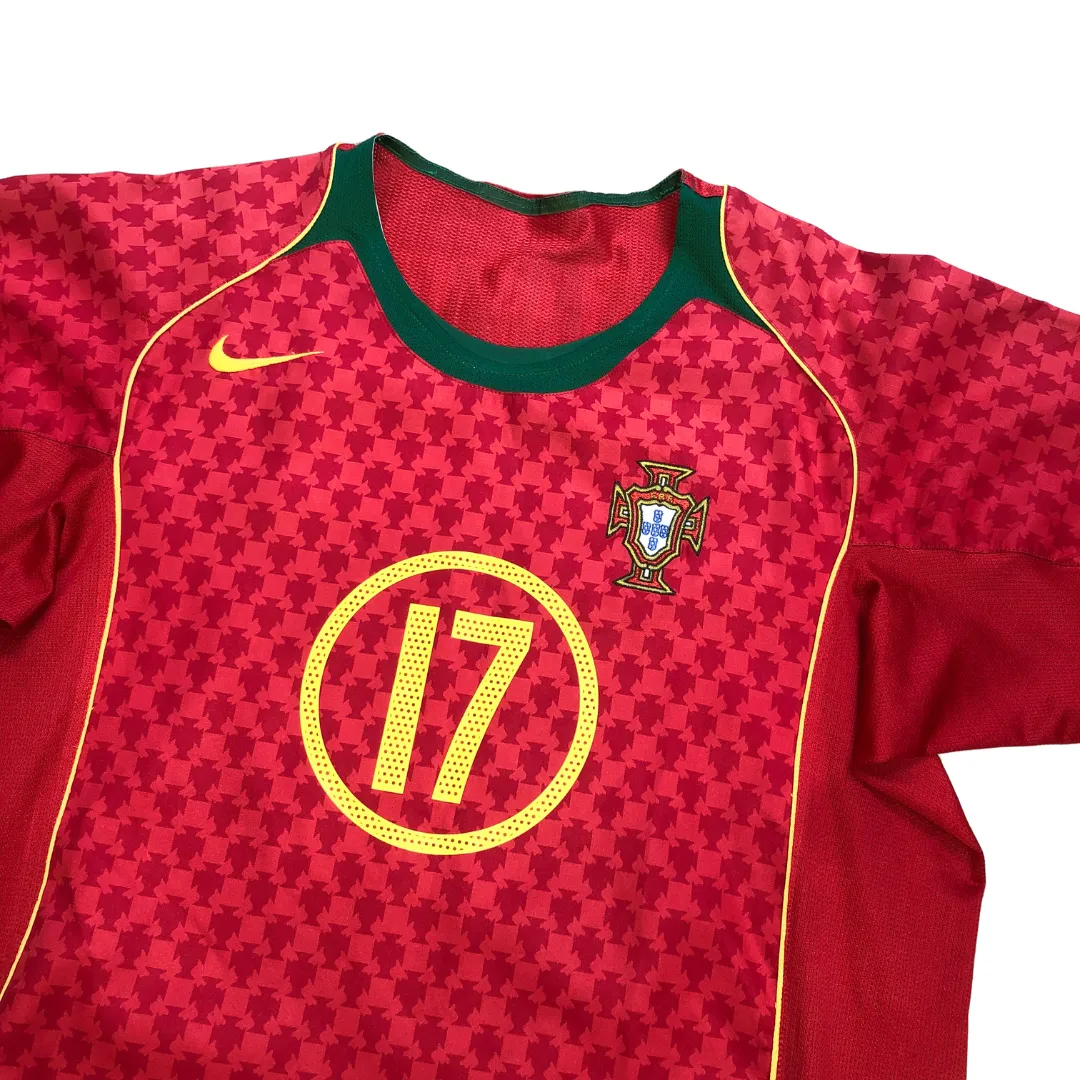 Portugal Ronaldo 17 Original Home Football Shirt 2004/2006 Nike Large