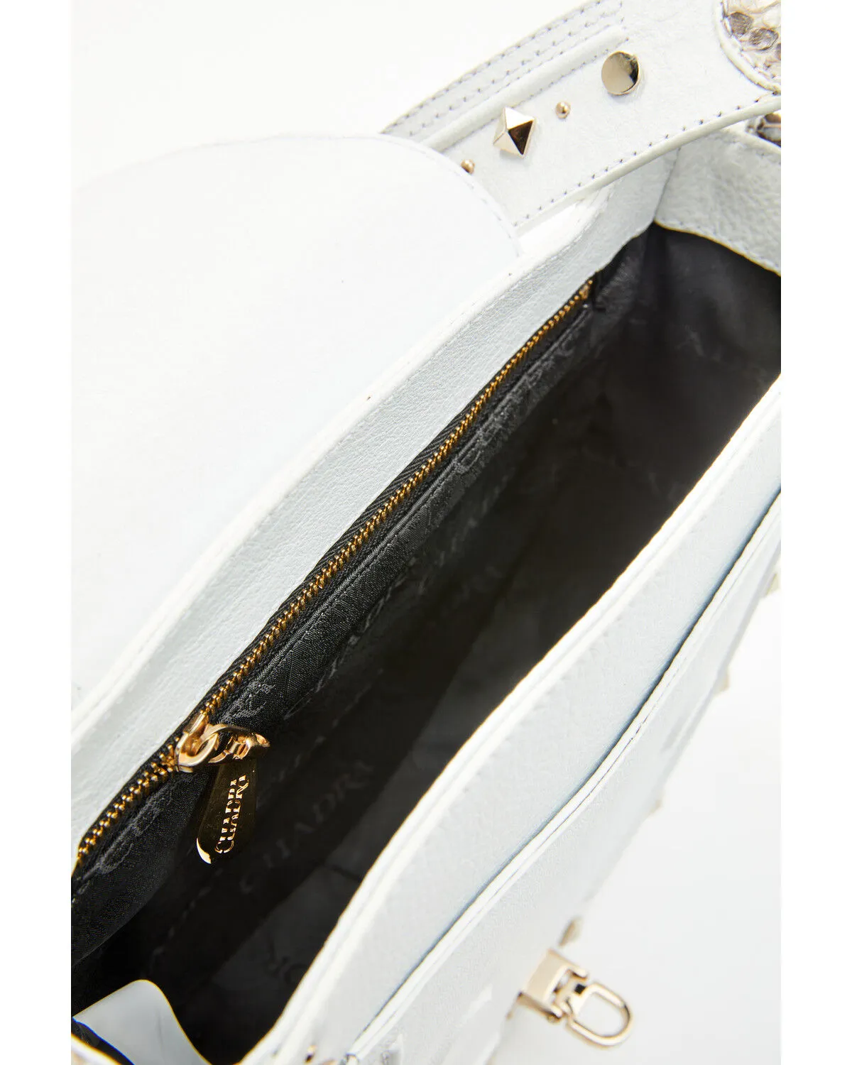Product Name:  Cuadra Women's Exotic Python Studded Crossbody Bag