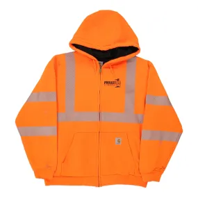 Project One Construction Carhartt Hoodie - Large Orange Cotton Blend