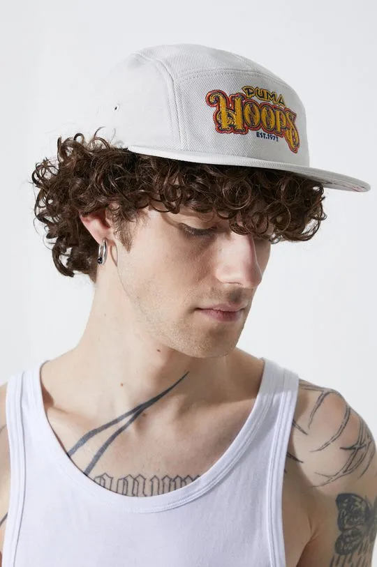 Puma baseball cap Basketball 5 beige color 252650