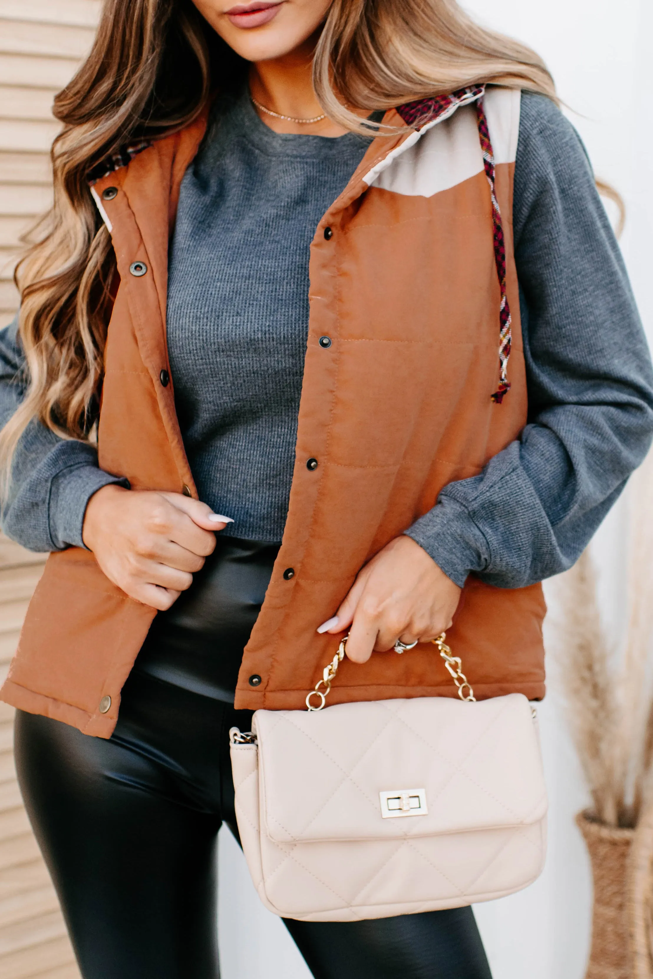 Put On Hold Hooded Vest (Orange Multi)