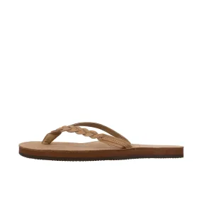 Rainbow Sandals Womens Flirty Braidy Single Layer Sierra Brown