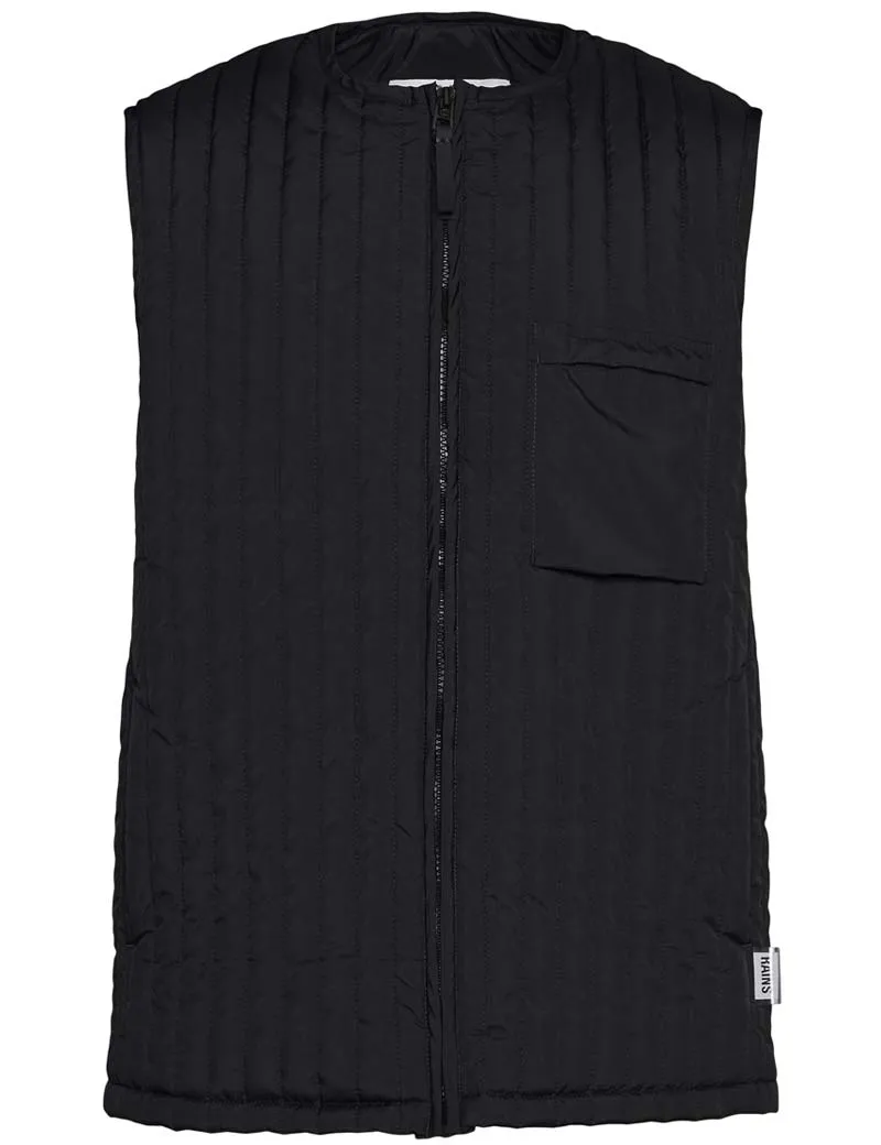 Rains 18320 Crew Liner Vest Black