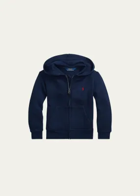 Ralph Lauren Childrenswear Boy's Knitted Fleece Hoodie, Size 2-7