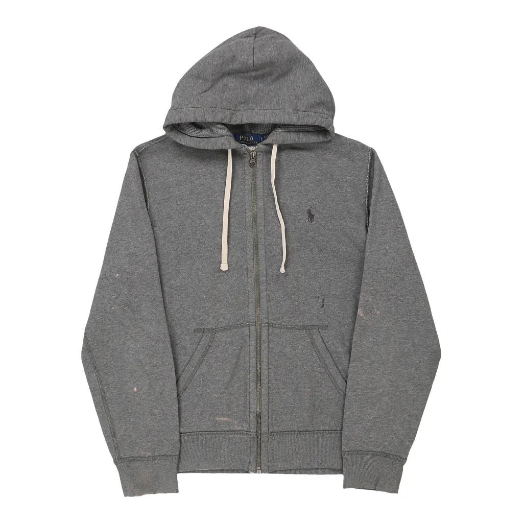 Ralph Lauren Hoodie - Small Grey Cotton Blend