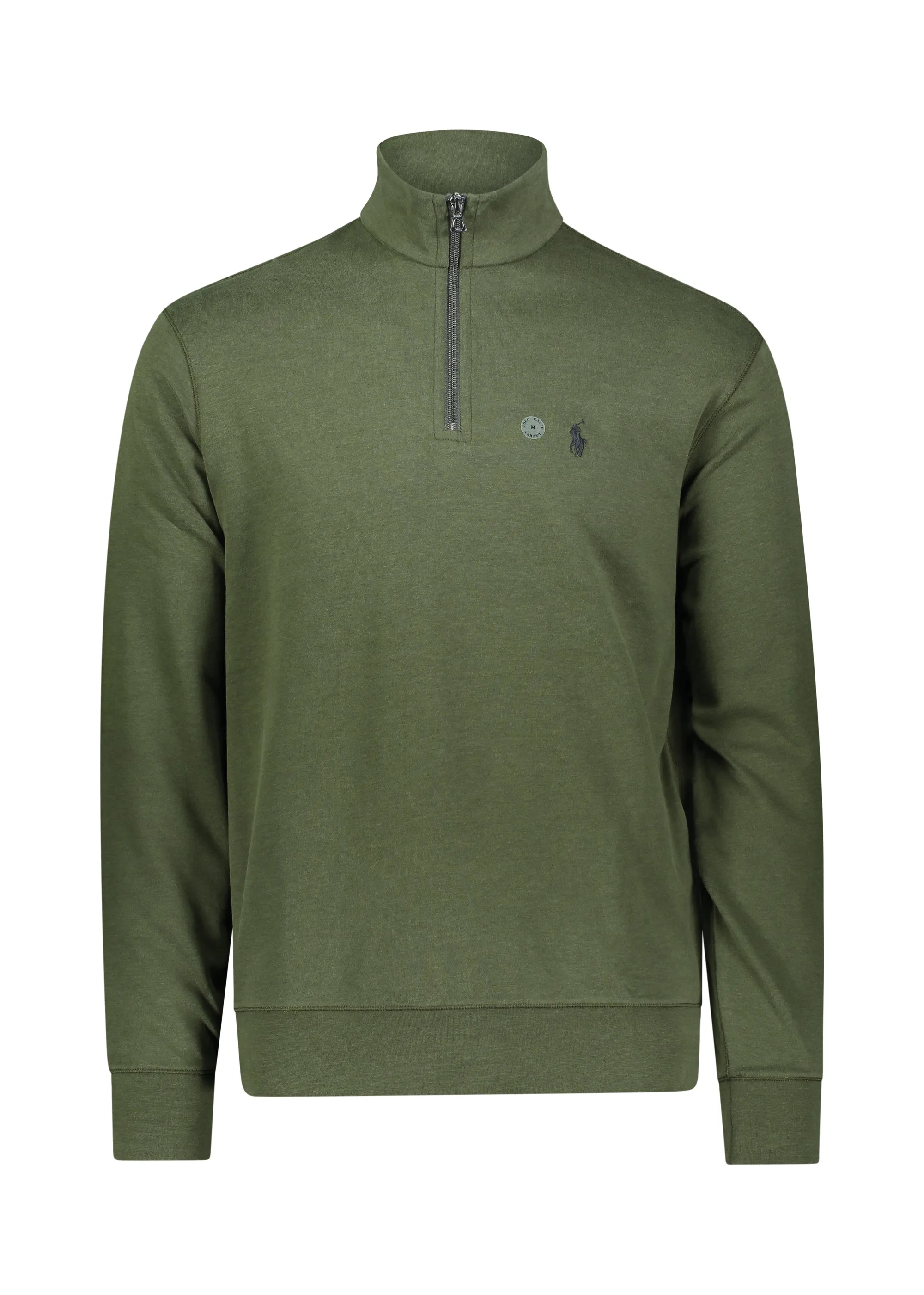Ralph Lauren L/S 1/4 Zip Knitwear - Armadillo Green