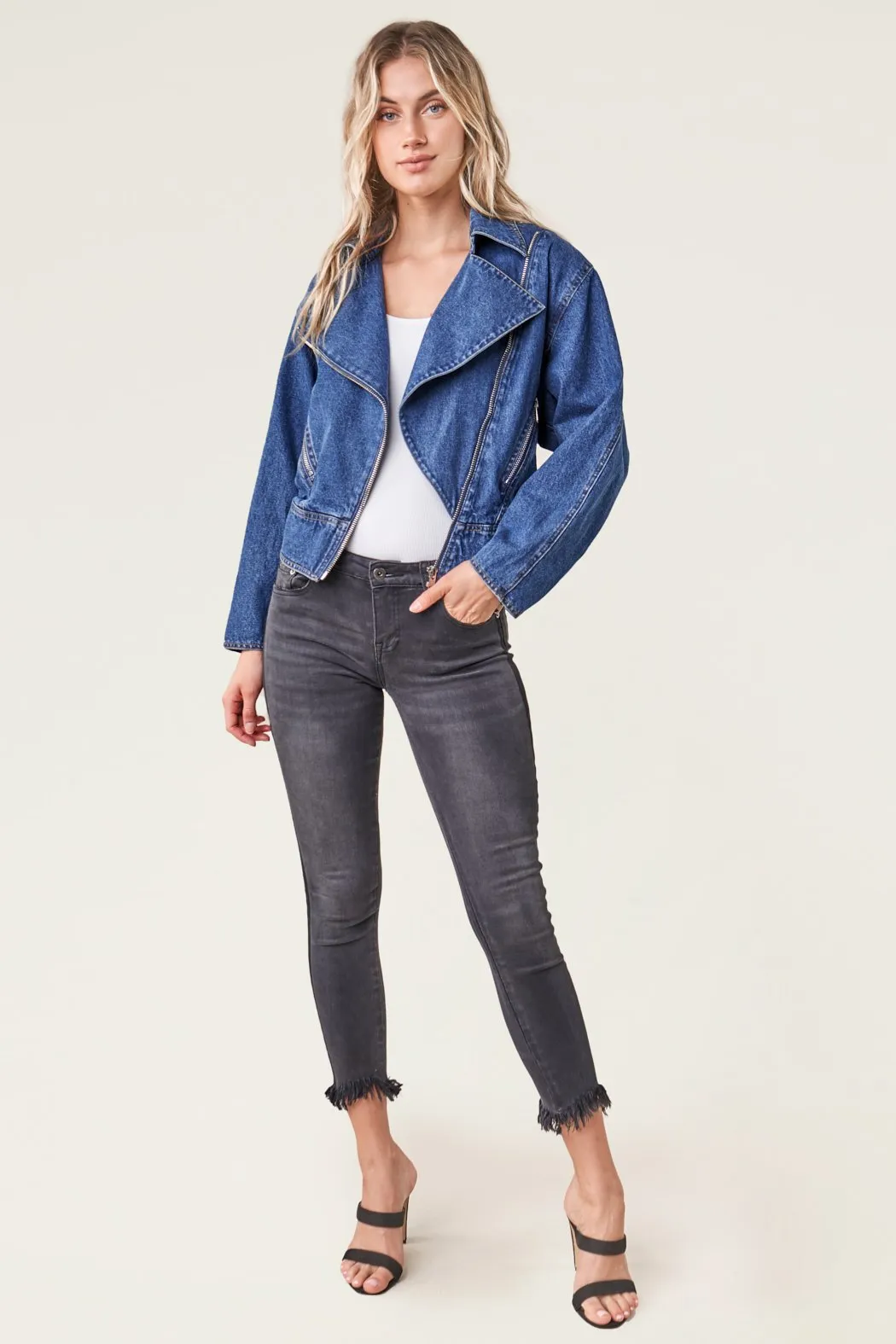Ready For It Denim Moto Jacket