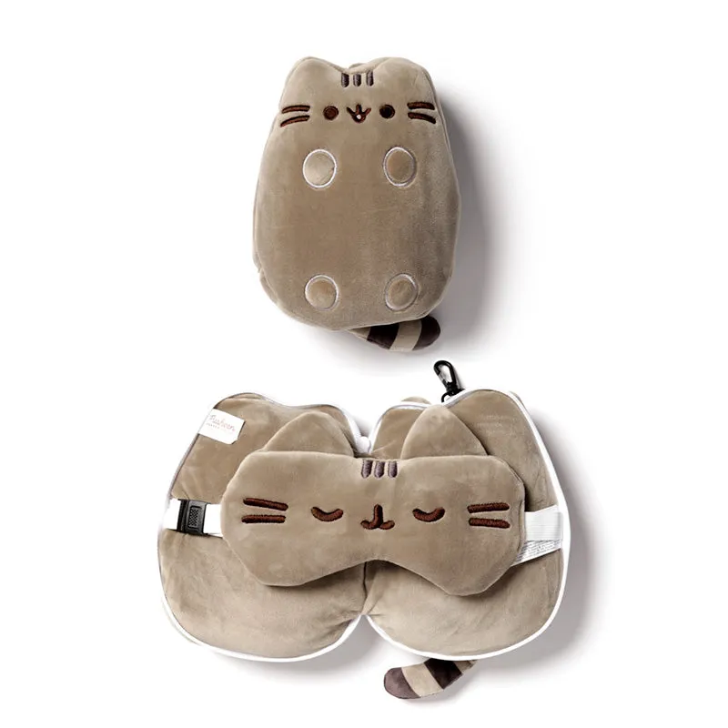 Relaxeazzz Pusheen Cat Shaped Travel Pillow & Eye Mask CUSH289
