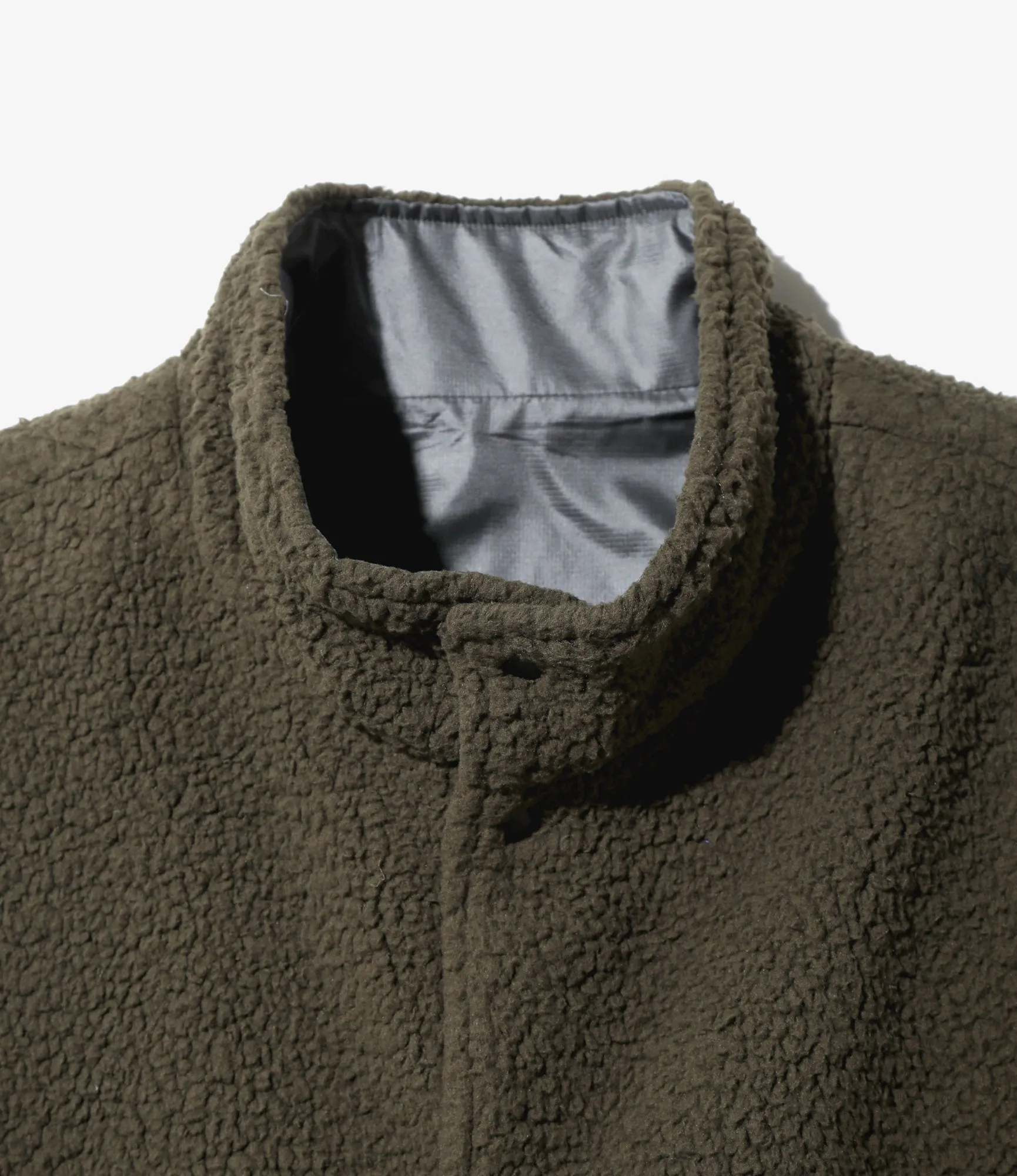 Reversible Vest –Olive Fleece / Charcoal Ripstop