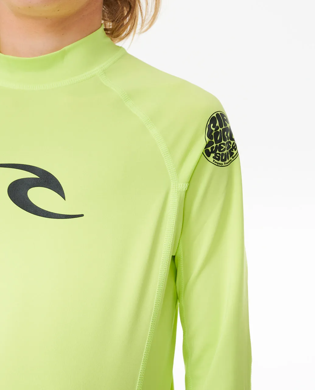 Rip Curl Kids Brand Wave UPF 50 Long Sleeve Rash Vest