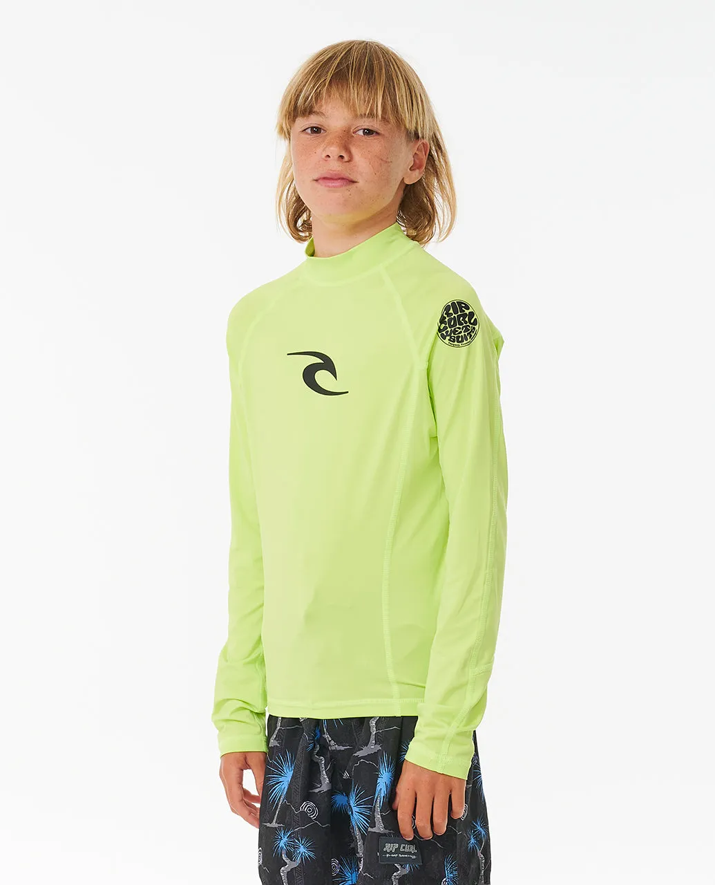 Rip Curl Kids Brand Wave UPF 50 Long Sleeve Rash Vest