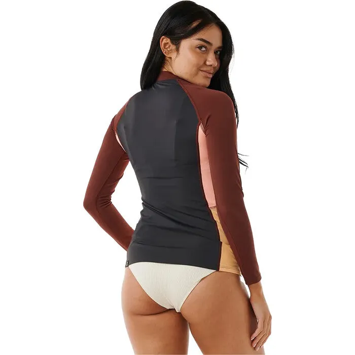 Rip Curl Womens Block Party Long Sleeve UV Protect Rash Vest