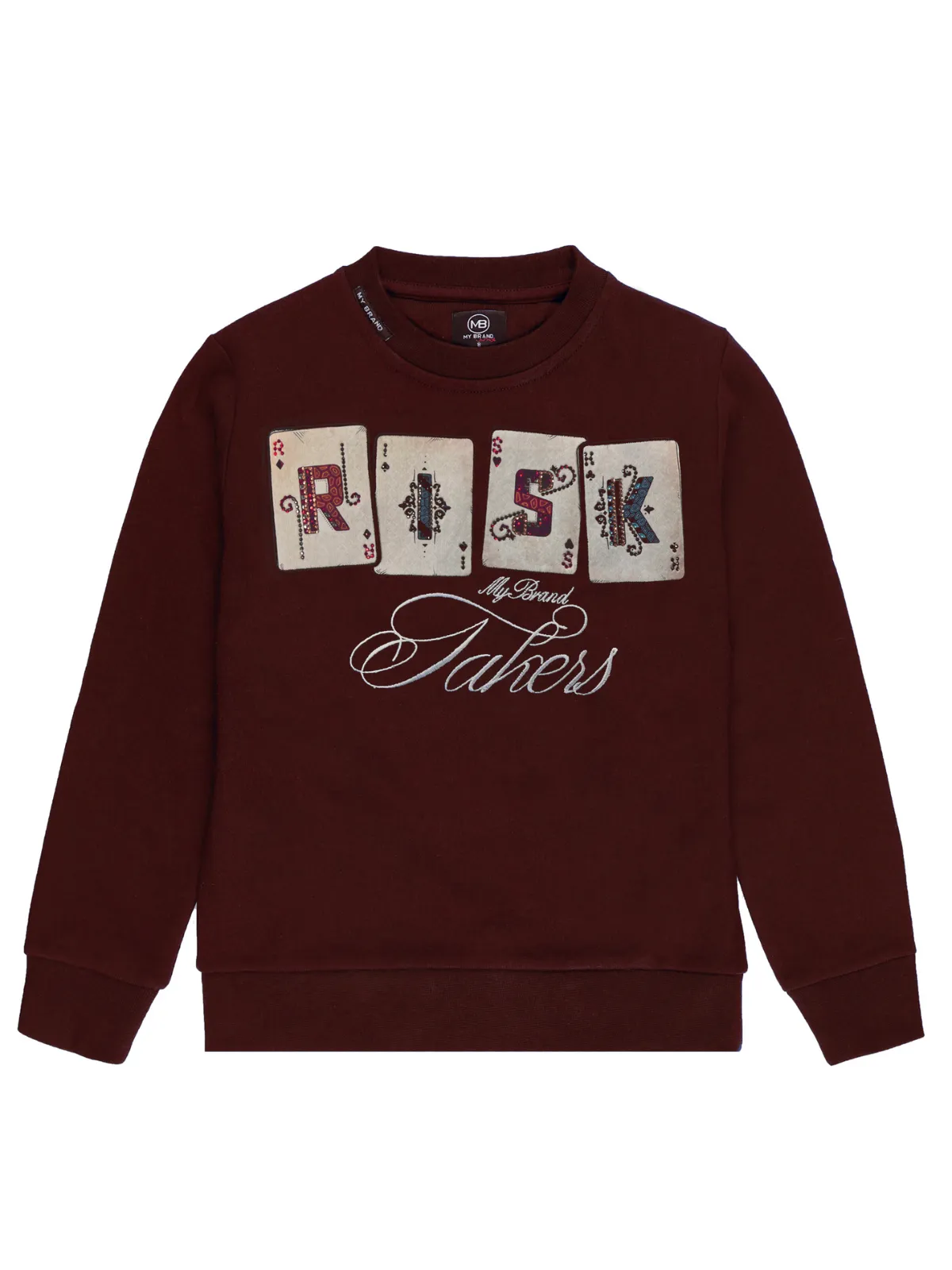 Risk Playercard Sweater Navy | BURGUNDY