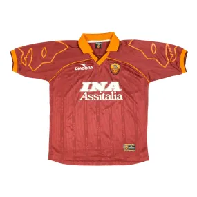 Roma Original Nakata 8 1999/2000 Diadora Home Football Shirt Medium