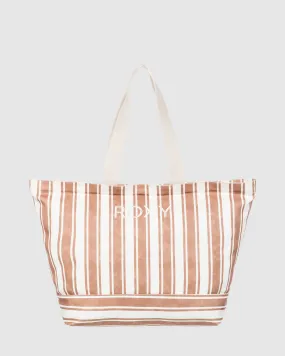 Roxy Strippy Beach Tote Bag - Camel Sandy Stripe | SurfStitch