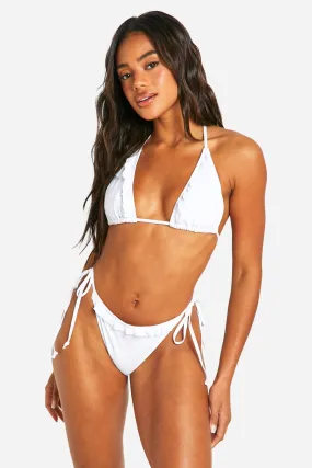 Ruffle Detail Triangle Bikini Set