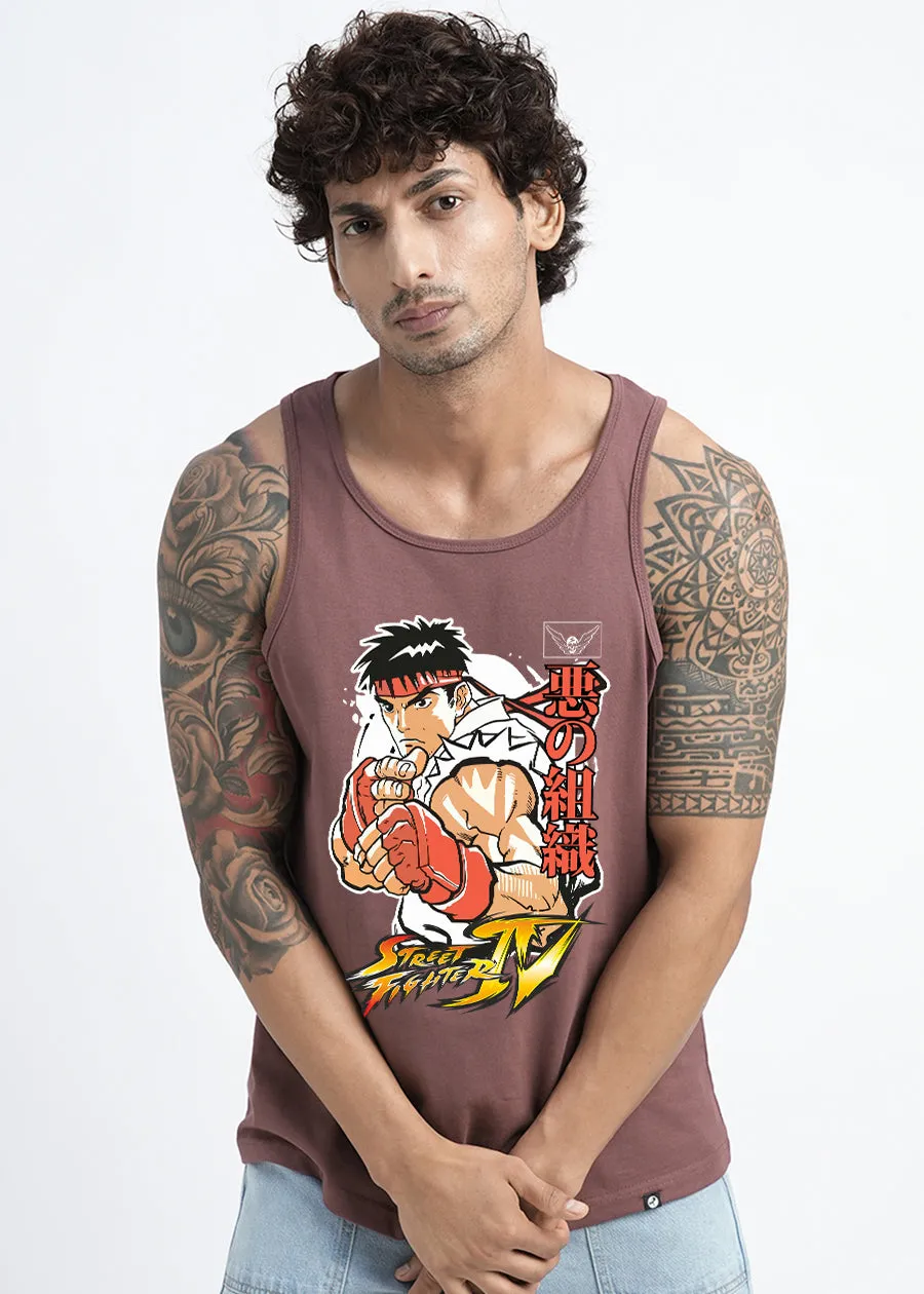 RYU Street Fighter Mens Printed Vest