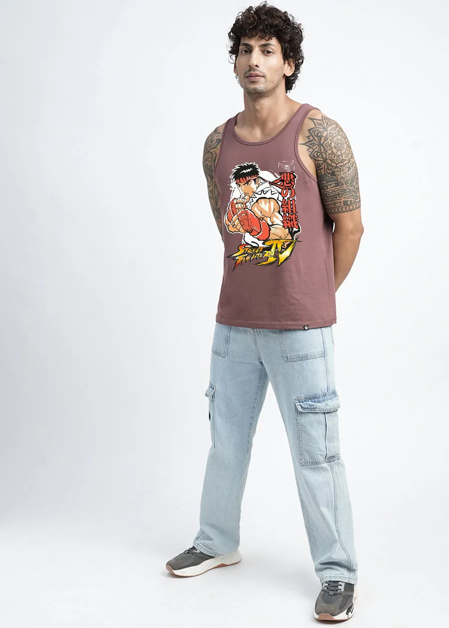 RYU Street Fighter Mens Printed Vest