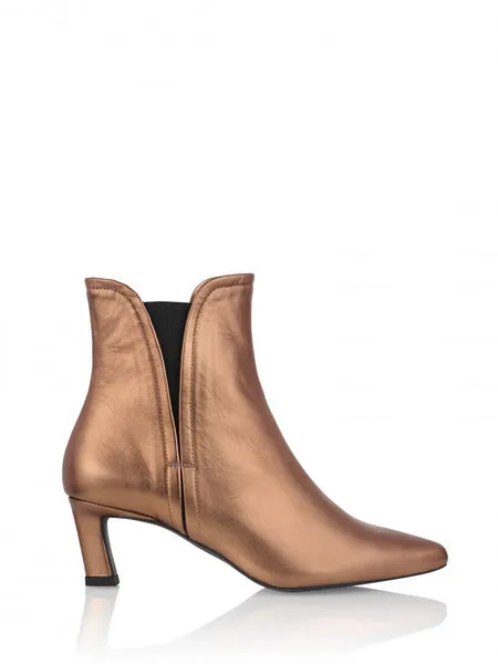 Sacs of Ashbourne   DWRS Metallic Ankle Boots-Bronze