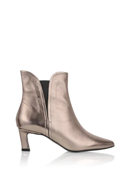 Sacs of Ashbourne   DWRS Metallic Ankle Boots-Smoke