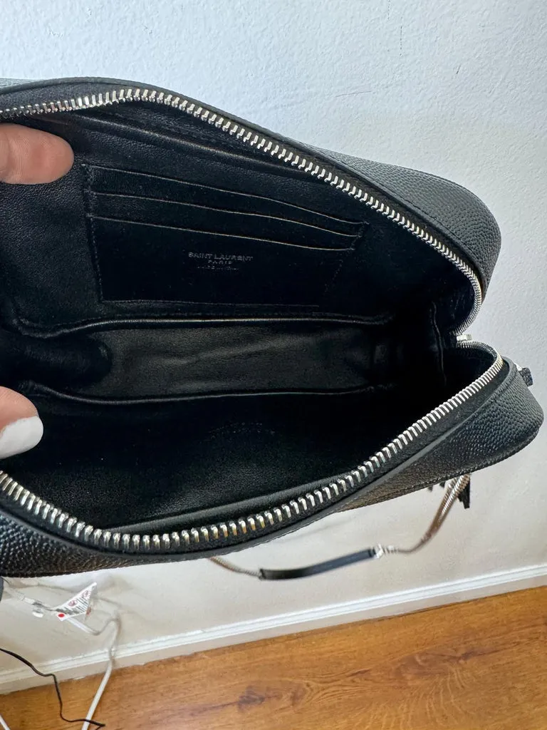 SAINT LAURENT GRAIN DE POUDRE MINI LOU CAMERA BAG