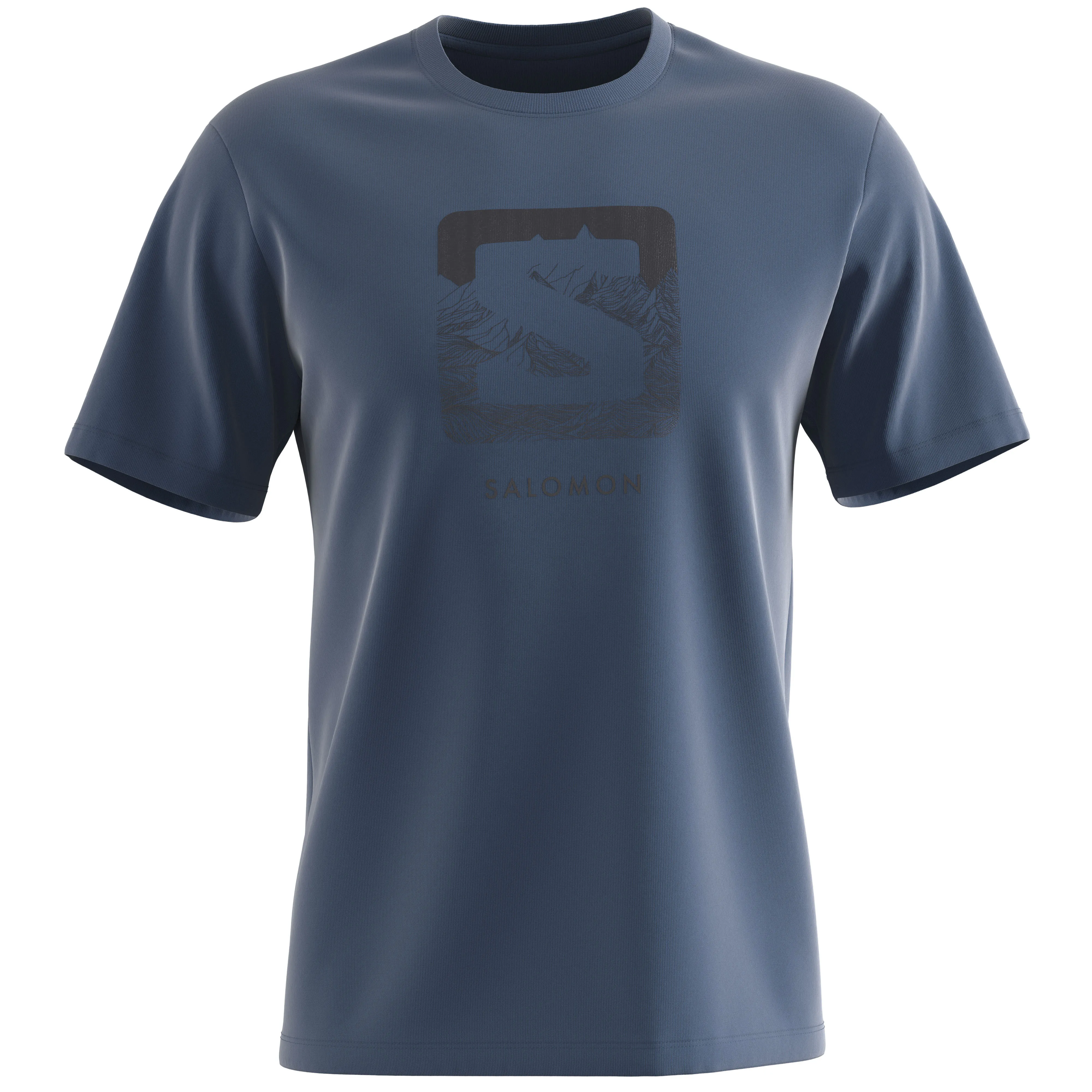 Salomon Men's Outlife Logo T-Shirt Dark Denim | Buy Salomon Men's Outlife Logo T-Shirt Dark Denim here | Outnorth