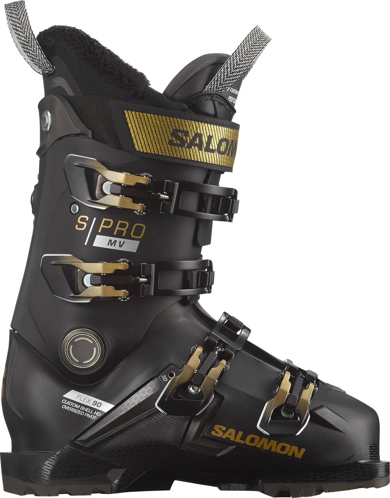 Salomon Women's S/Pro MV 90 Black/Gold Met./Beluga | Buy Salomon Women's S/Pro MV 90 Black/Gold Met./Beluga here | Out