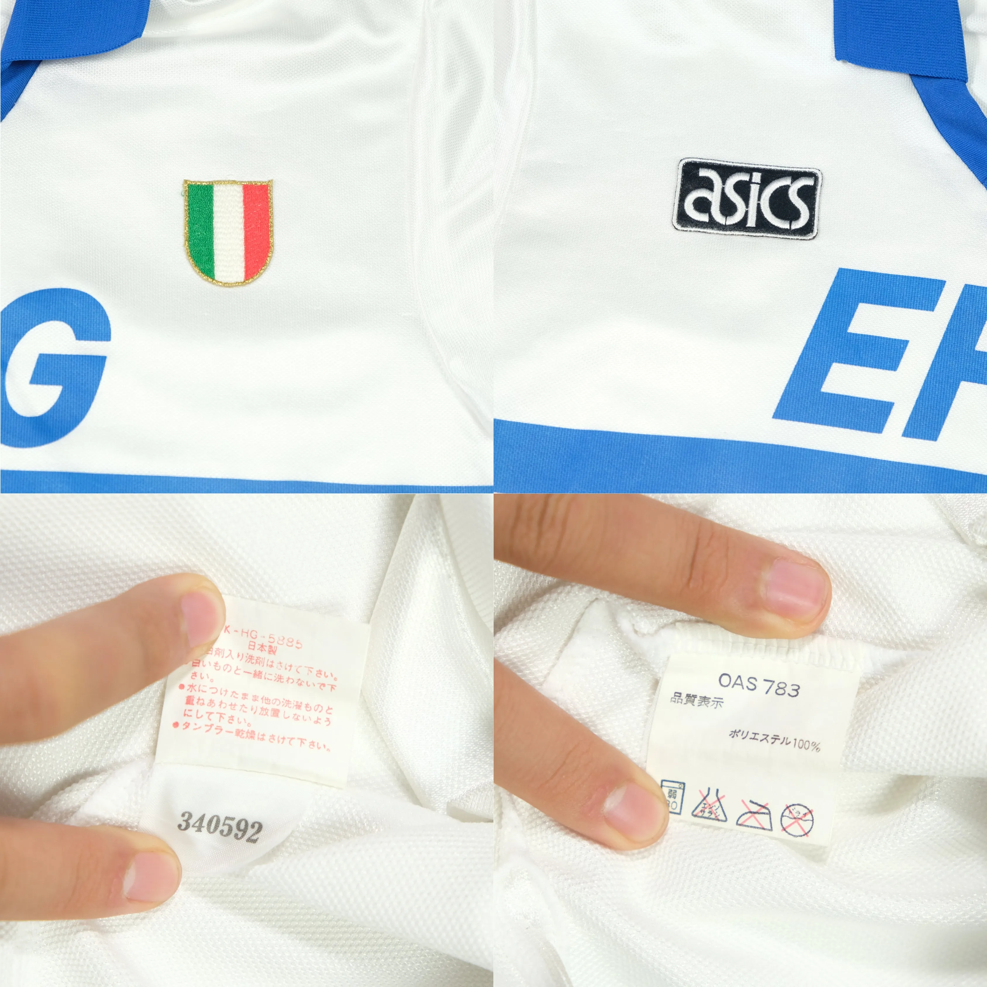 Sampdoria Italy Original Asics 1992/1993 Away Vintage Football Shirt Medium