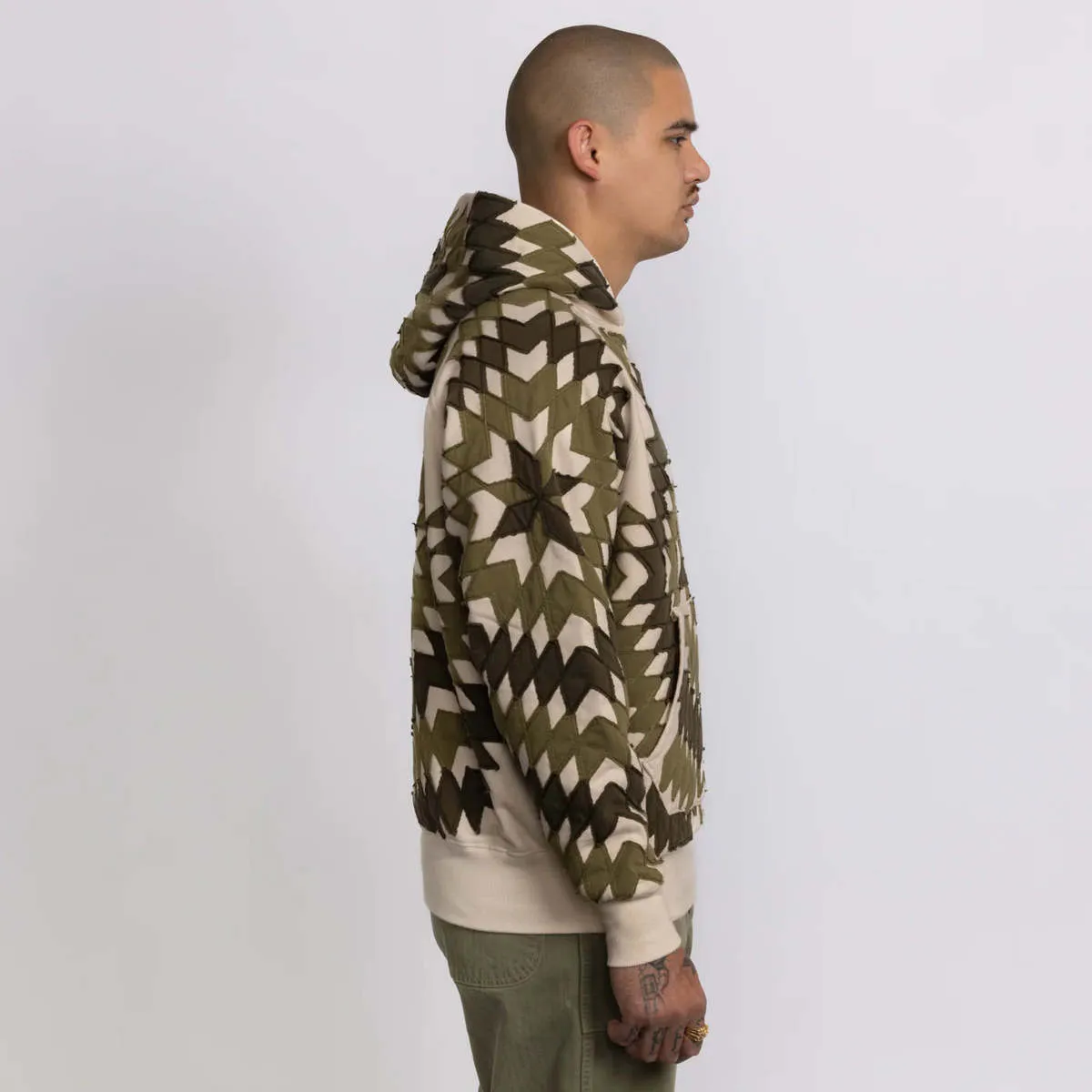 Samuel Zelig Star Quilt Hoodie - Brown