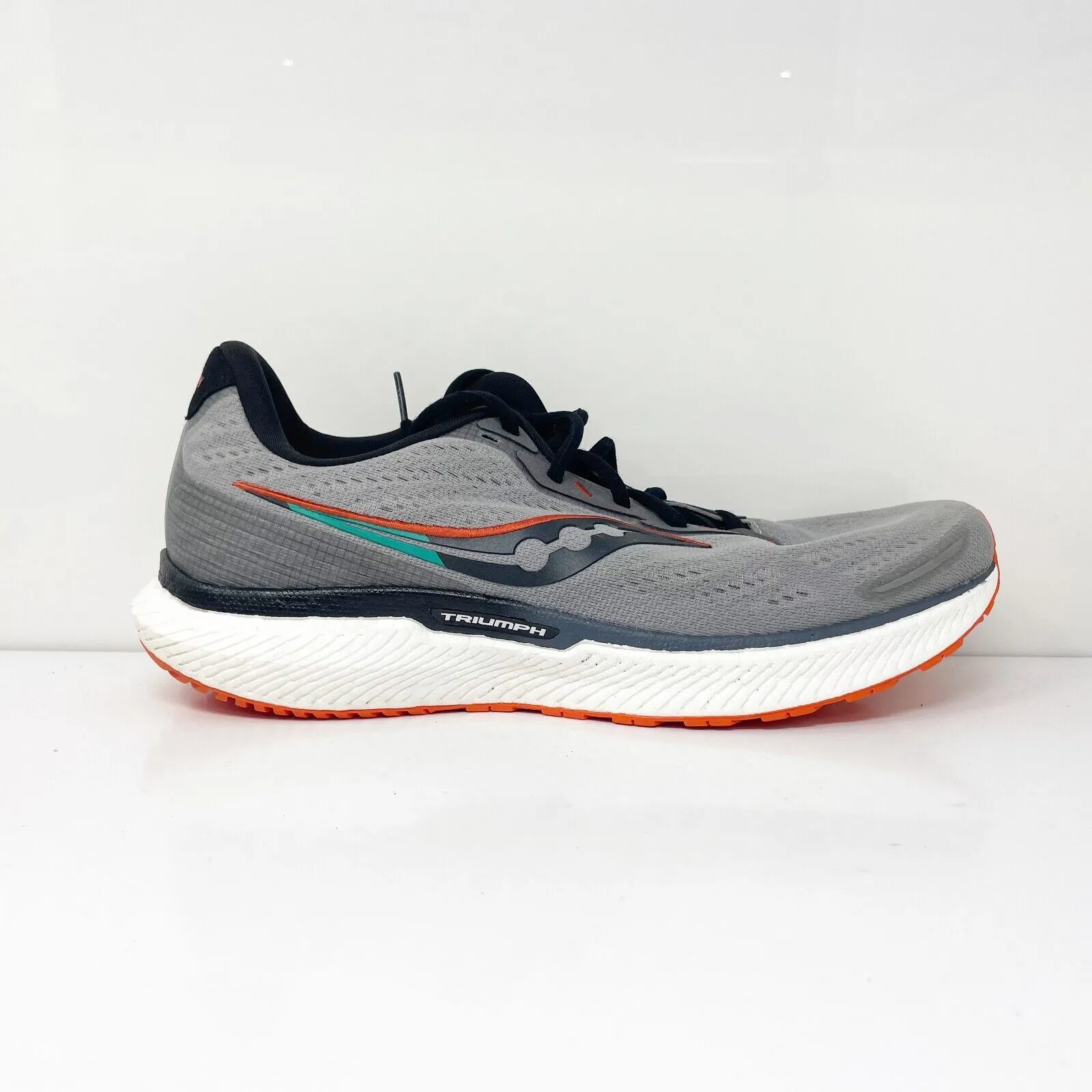 Saucony Mens Triumph 19 S20678-20 Gray Running Shoes Sneakers Size 12