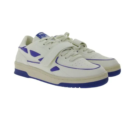 SAYE Modelo 92 sneakers donna vegan low-top con dettagli logo M92-01 bianco/blu