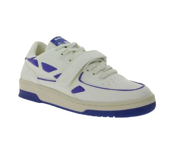 SAYE Modelo 92 sneakers donna vegan low-top con dettagli logo M92-01 bianco/blu