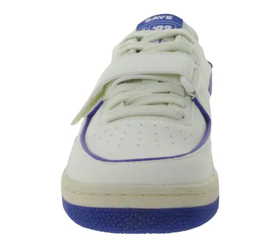 SAYE Modelo 92 sneakers donna vegan low-top con dettagli logo M92-01 bianco/blu