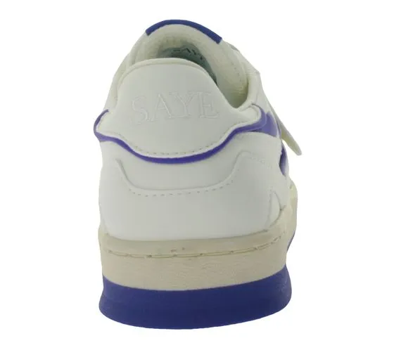 SAYE Modelo 92 sneakers donna vegan low-top con dettagli logo M92-01 bianco/blu