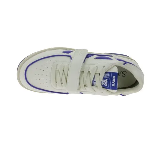 SAYE Modelo 92 sneakers donna vegan low-top con dettagli logo M92-01 bianco/blu