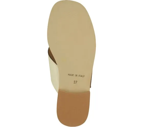 SCAPA Pantoufles en Cuir Véritable pour Femme Mules Chaussures d'Été Chaussures à Enfiler Fabriquées en Italie 1099441-45 B