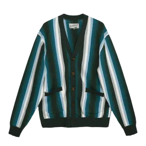 Seeing Green Cardigan - Blue Stripe